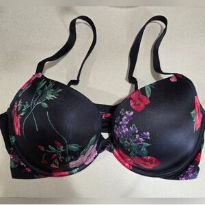 SOMA Floral Black Bra